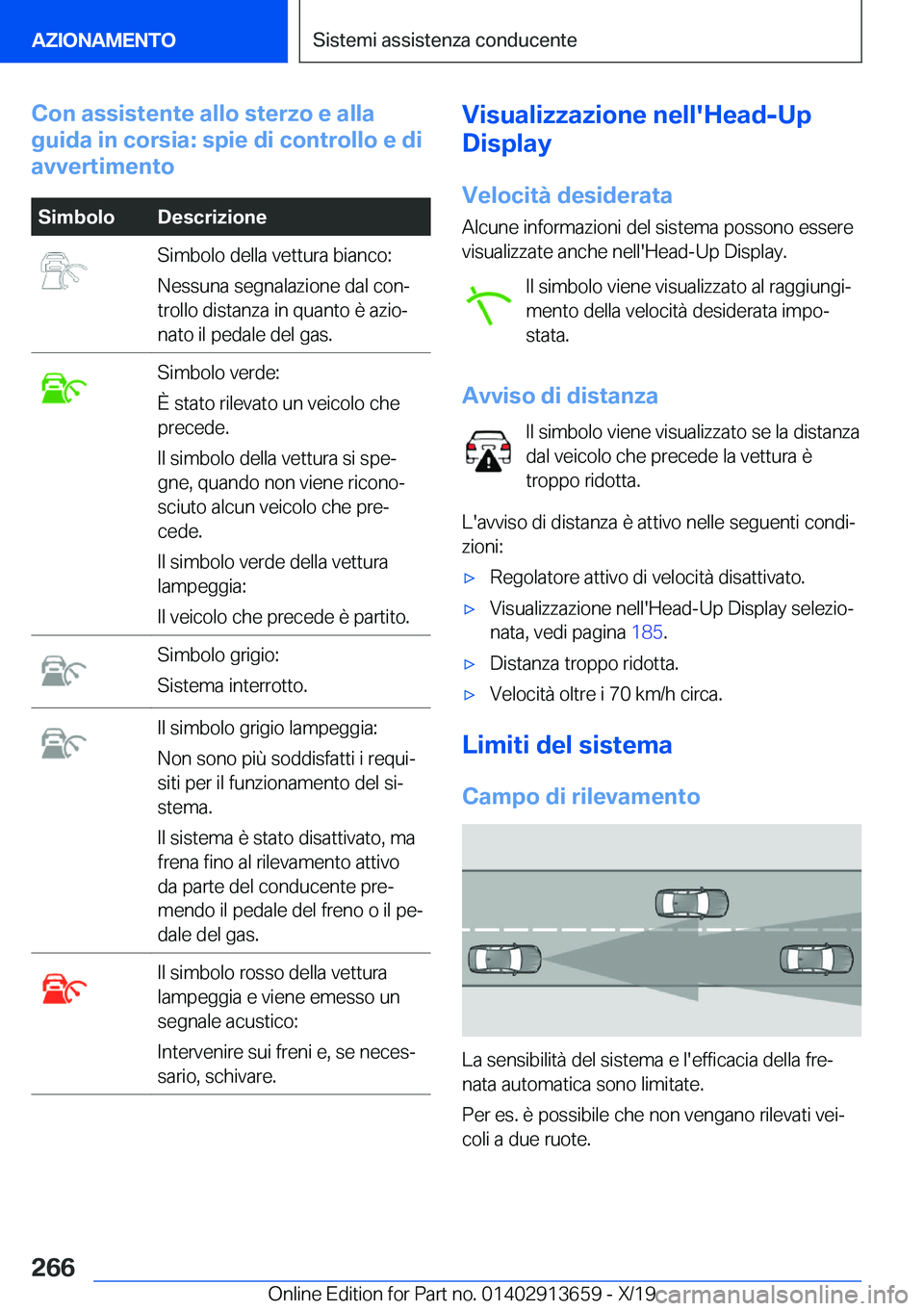 BMW X5 2020  Libretti Di Uso E manutenzione (in Italian) �C�o�n��a�s�s�i�s�t�e�n�t�e��a�l�l�o��s�t�e�r�z�o��e��a�l�l�a
�g�u�i�d�a��i�n��c�o�r�s�i�a�:��s�p�i�e��d�i��c�o�n�t�r�o�l�l�o��e��d�i
�a�v�v�e�r�t�i�m�e�n�t�o�S�i�m�b�o�l�o�D�e�s�c�r�i�z�i