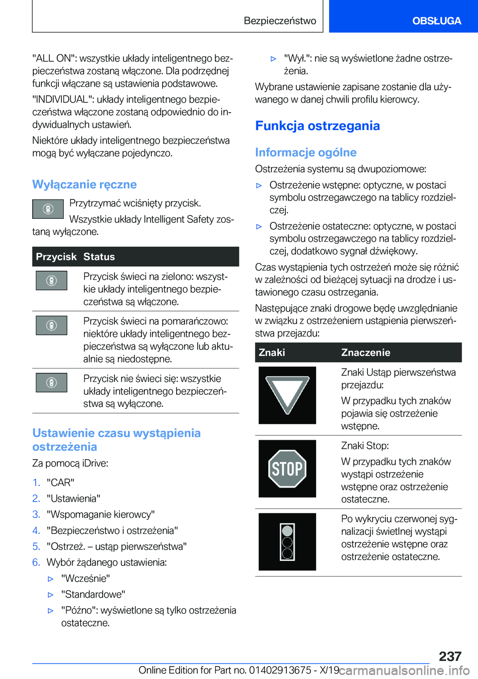 BMW X5 2020  Instrukcja obsługi (in Polish) ��A�L�L��O�N��:��w�s�z�y�s�t�k�i�e��u�k�ł�a�d�y��i�n�t�e�l�i�g�e�n�t�n�e�g�o��b�e�zj�p�i�e�c�z�e�ń�s�t�w�a��z�o�s�t�a�n�