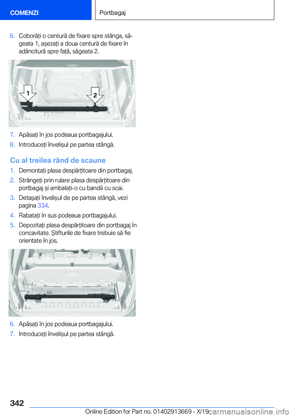 BMW X5 2020  Ghiduri De Utilizare (in Romanian) �6�.�C�o�b�o�r�