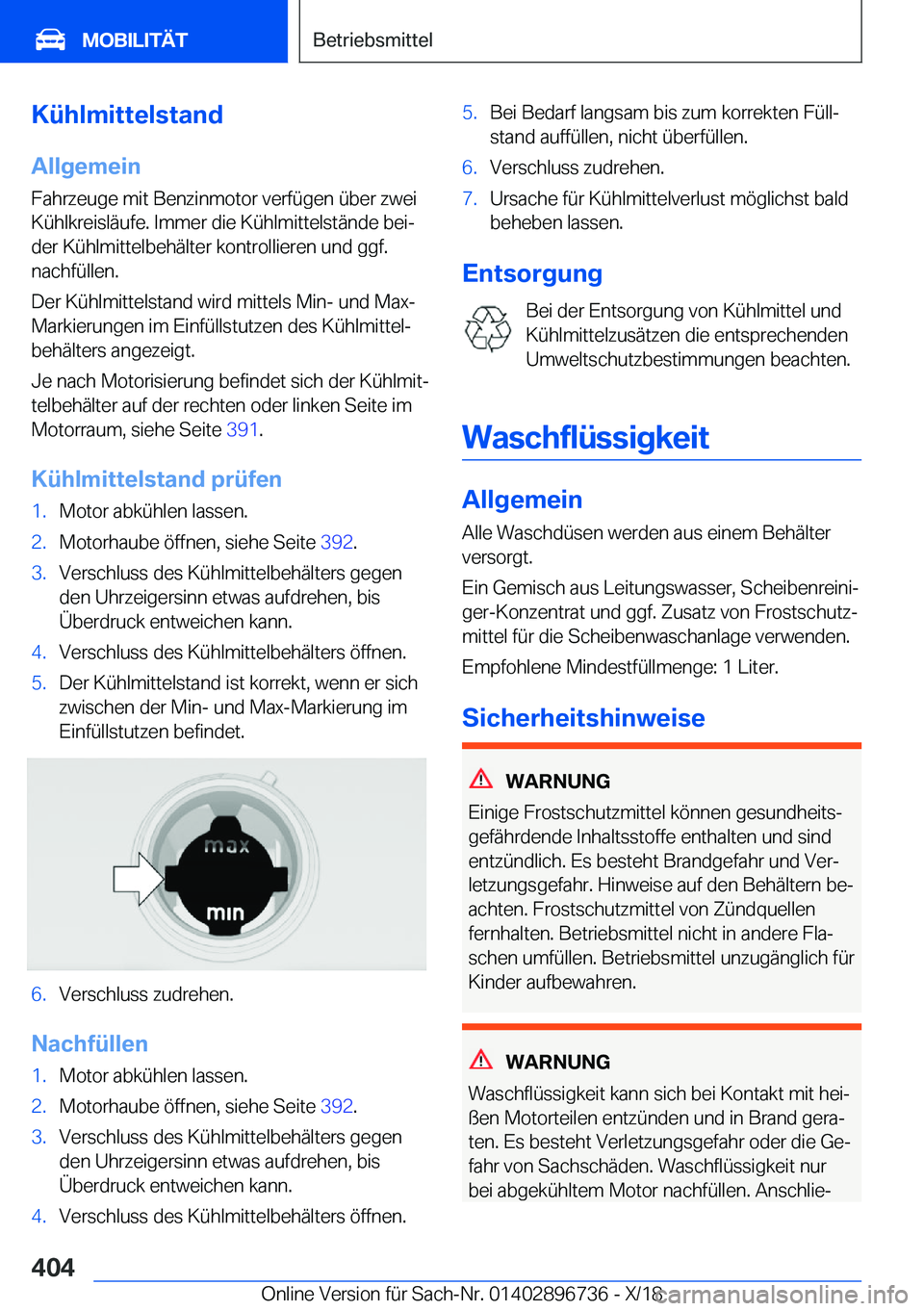 BMW X5 2019  Betriebsanleitungen (in German) �K�