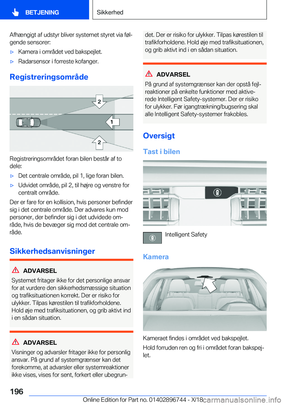 BMW X5 2019  InstruktionsbØger (in Danish) �A�f�h�æ�n�g�i�g�t��a�f��u�d�s�t�y�r��b�l�i�v�e�r��s�y�s�t�e�m�e�t��s�t�y�r�e�t��v�i�a��f�