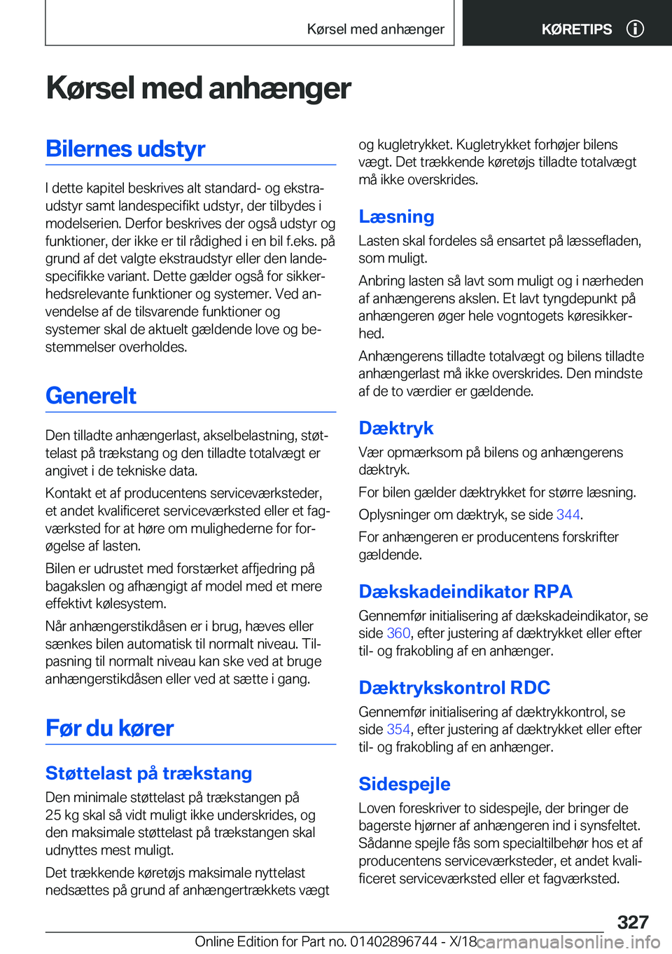 BMW X5 2019  InstruktionsbØger (in Danish) �K�