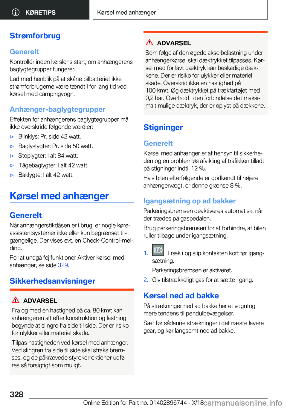 BMW X5 2019  InstruktionsbØger (in Danish) �S�t�r�