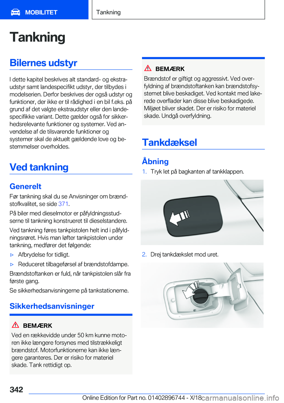 BMW X5 2019  InstruktionsbØger (in Danish) �T�a�n�k�n�i�n�g�B�i�l�e�r�n�e�s��u�d�s�t�y�r
�I��d�e�t�t�e��k�a�p�i�t�e�l��b�e�s�k�r�i�v�e�s��a�l�t��s�t�a�n�d�a�r�d�-��o�g��e�k�s�t�r�aj
�u�d�s�t�y�r��s�a�m�t��l�a�n�d�e�s�p�e�c�i�f�i�k�t