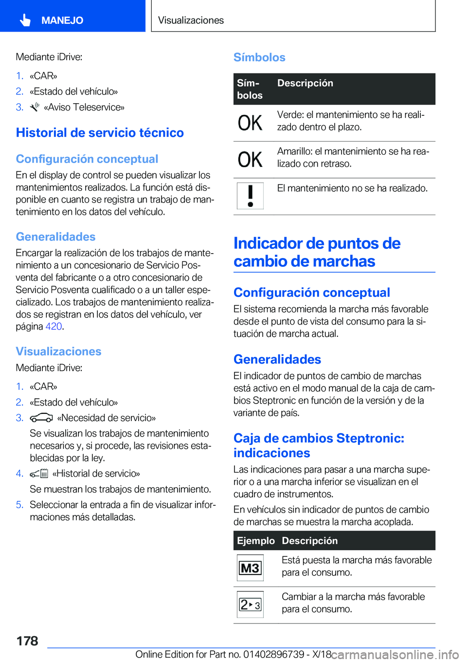BMW X5 2019  Manuales de Empleo (in Spanish) �M�e�d�i�a�n�t�e��i�D�r�i�v�e�:�1�.�«�C�A�R�{�2�.�«�E�s�t�a�d�o��d�e�l��v�e�h�