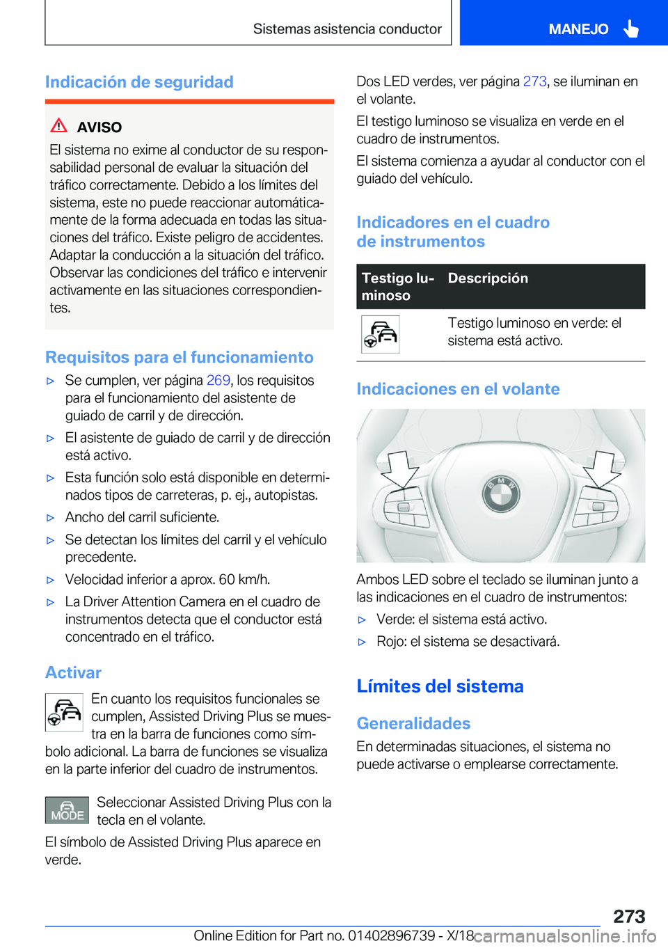BMW X5 2019  Manuales de Empleo (in Spanish) �I�n�d�i�c�a�c�i�