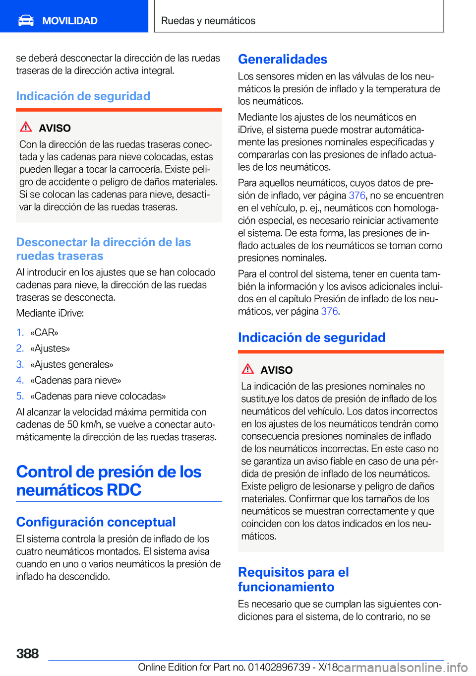 BMW X5 2019  Manuales de Empleo (in Spanish) �s�e��d�e�b�e�r�
