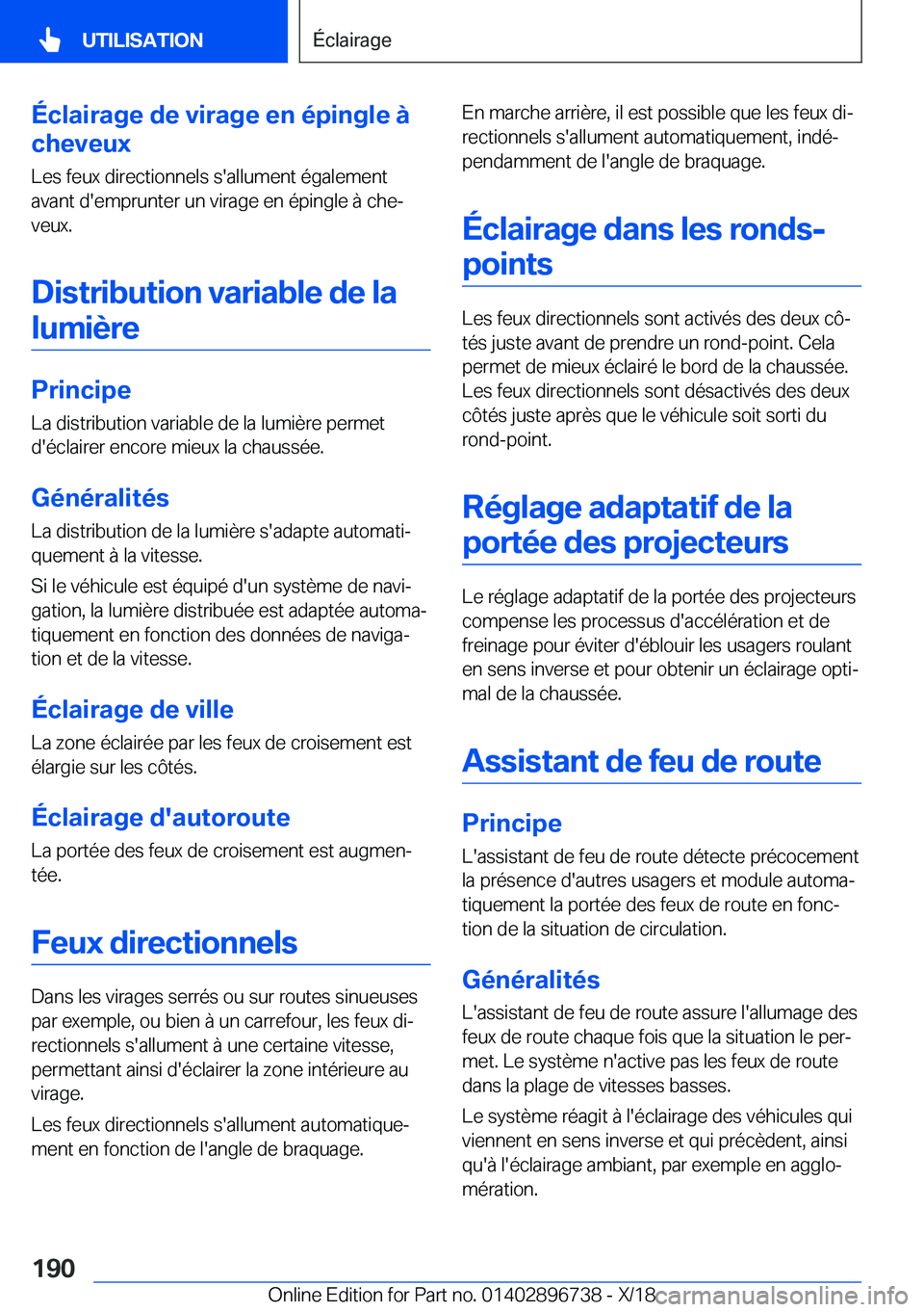 BMW X5 2019  Notices Demploi (in French) �