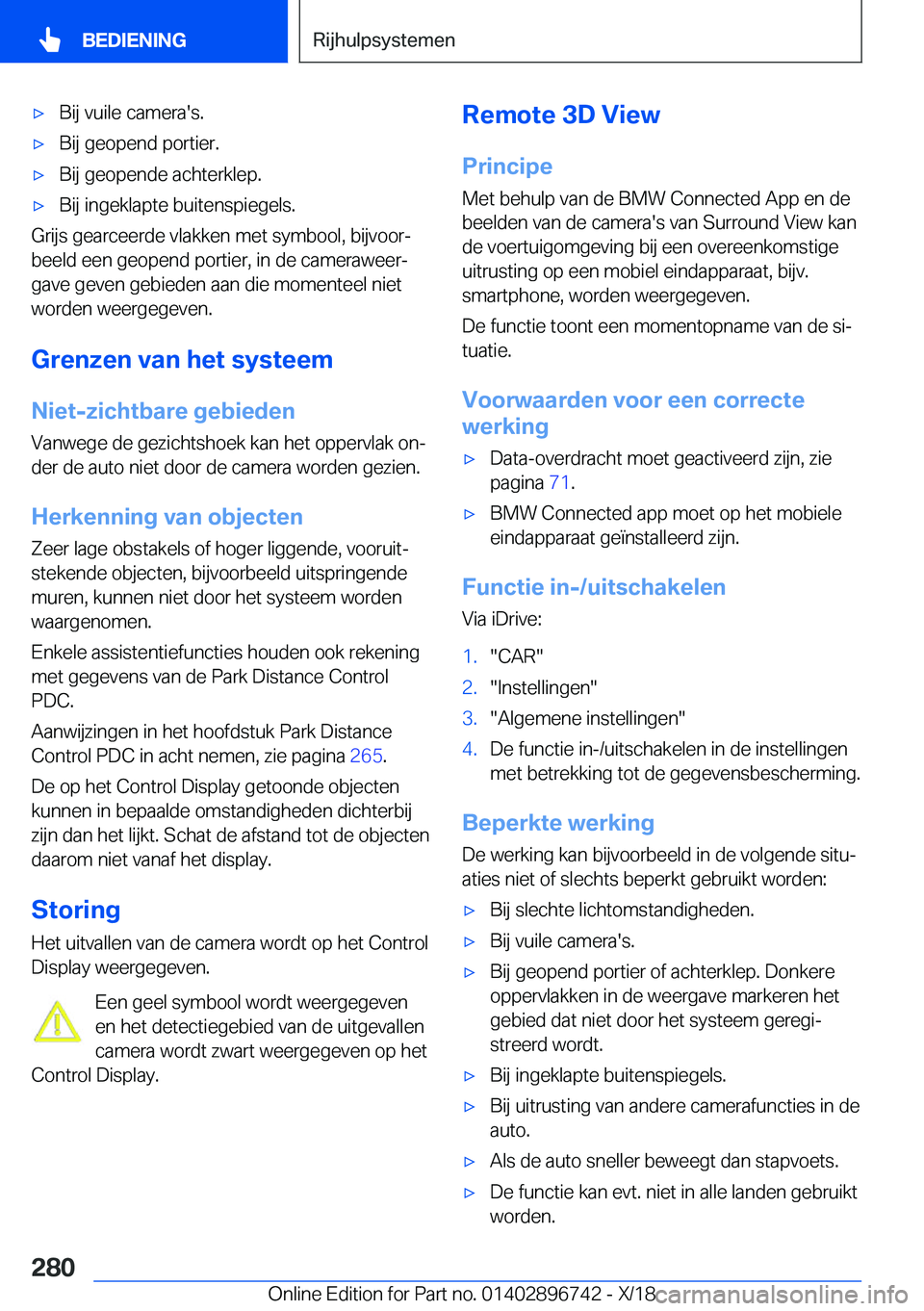 BMW X5 2019  Instructieboekjes (in Dutch) 'x�B�i�j��v�u�i�l�e��c�a�m�e�r�a�'�s�.'x�B�i�j��g�e�o�p�e�n�d��p�o�r�t�i�e�r�.'x�B�i�j��g�e�o�p�e�n�d�e��a�c�h�t�e�r�k�l�e�p�.'x�B�i�j��i�n�g�e�k�l�a�p�t�e��b�u�i�t�e�n�s�p