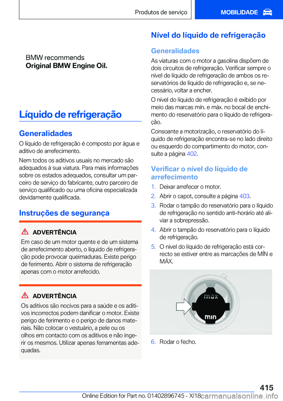 BMW X5 2019  Manual do condutor (in Portuguese) �L�