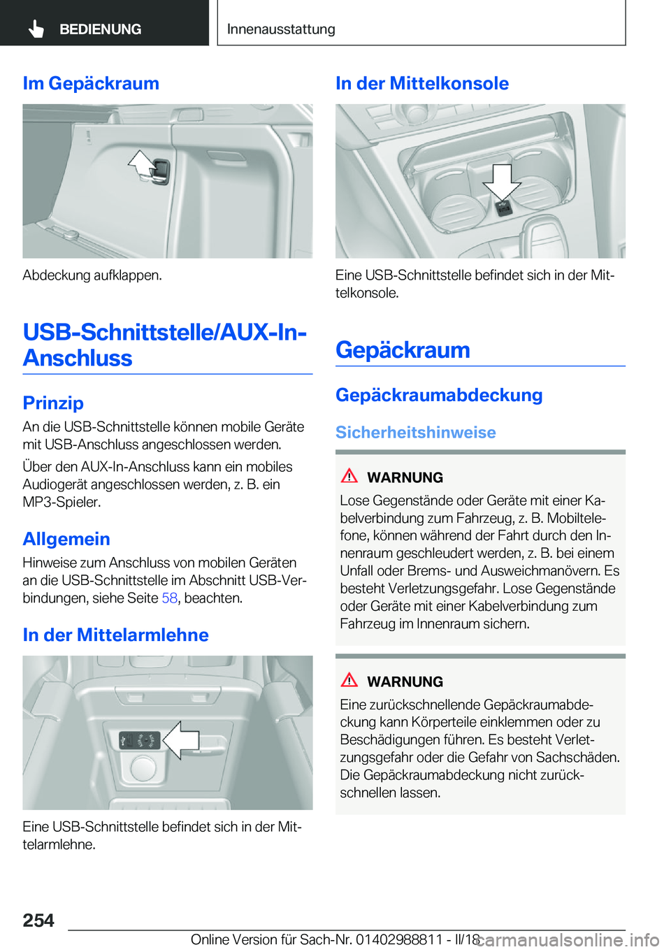 BMW X5 2018  Betriebsanleitungen (in German) �I�m��G�e�p�
