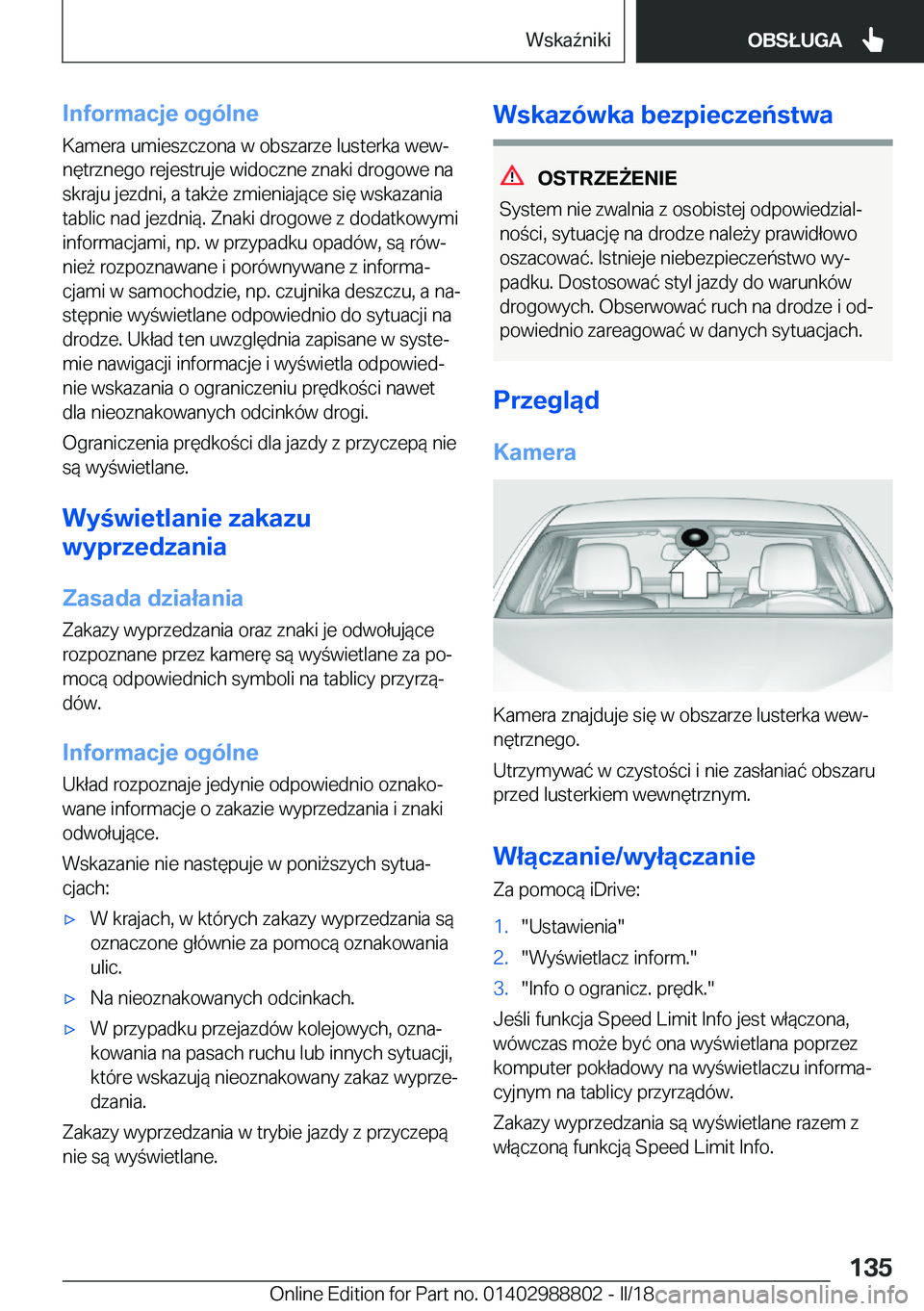 BMW X5 2018  Instrukcja obsługi (in Polish) �I�n�f�o�r�m�a�c�j�e��o�g�