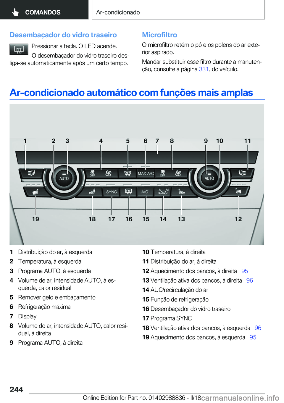 BMW X5 2018  Manual do condutor (in Portuguese) �D�e�s�e�m�b�a�