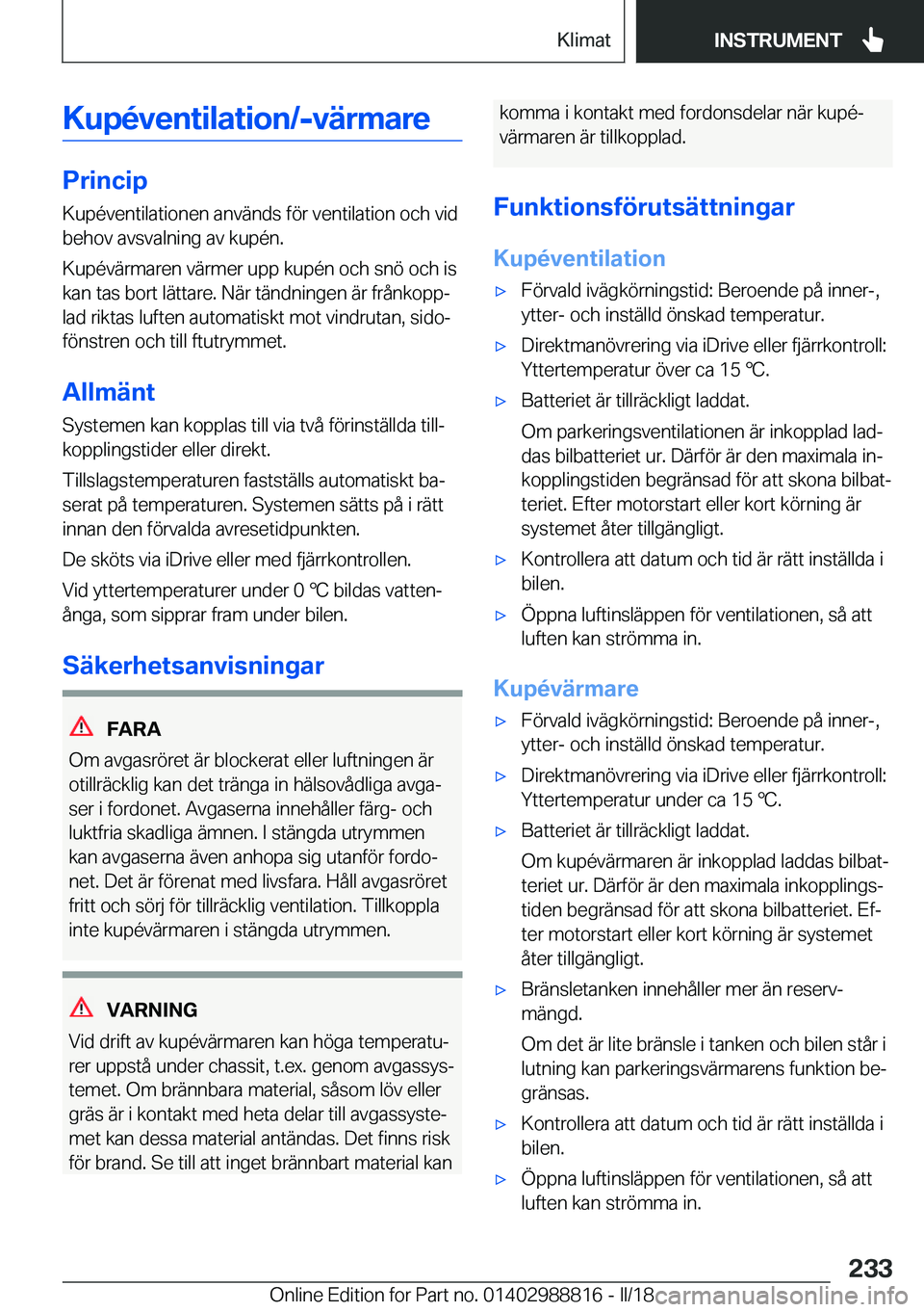 BMW X5 2018  InstruktionsbÖcker (in Swedish) �K�u�p�