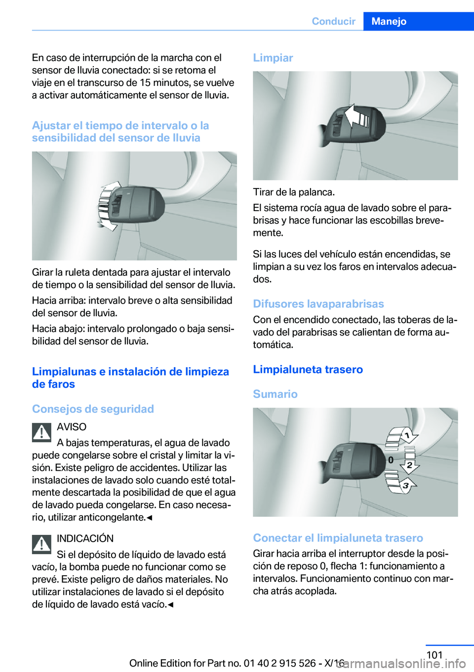 BMW X5 2017  Manuales de Empleo (in Spanish) �E�n� �c�a�s�o� �d�e� �i�n�t�e�r�r�u�p�c�i�