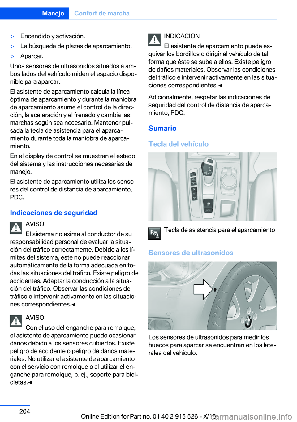 BMW X5 2017  Manuales de Empleo (in Spanish) 'y�E�n�c�e�n�d�i�d�o� �y� �a�c�t�i�v�a�c�i�