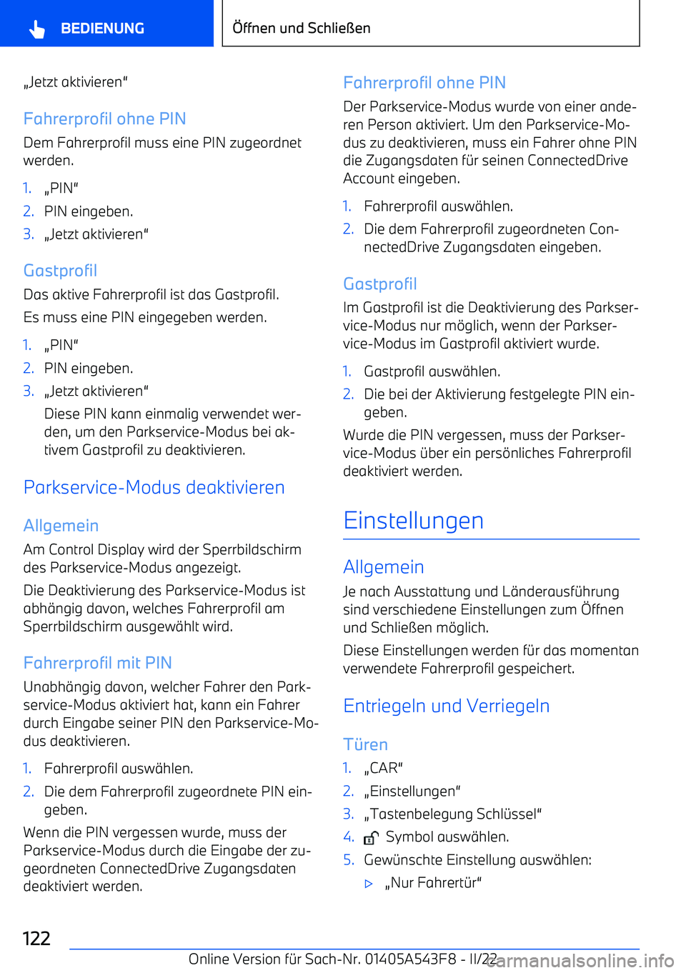 BMW X5 M 2022  Betriebsanleitungen (in German) 