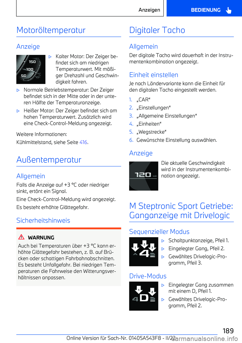 BMW X5 M 2022  Betriebsanleitungen (in German) Motor
