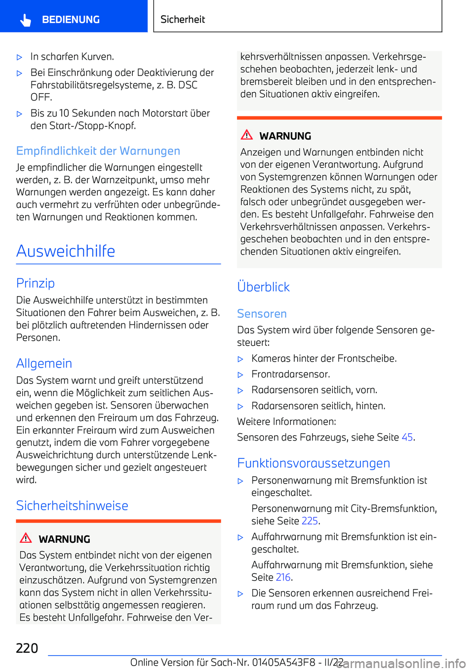 BMW X5 M 2022  Betriebsanleitungen (in German) 