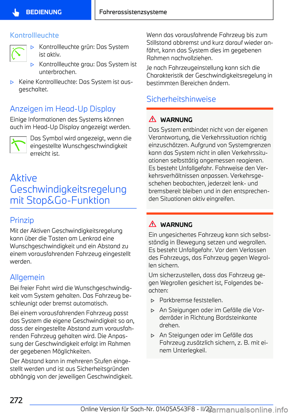 BMW X5 M 2022  Betriebsanleitungen (in German) Kontrollleuchte
