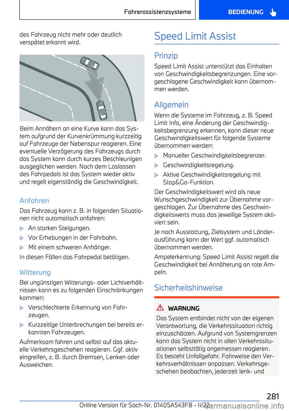 BMW X5 M 2022  Betriebsanleitungen (in German) des Fahrzeug nicht mehr oder deutlich
versp