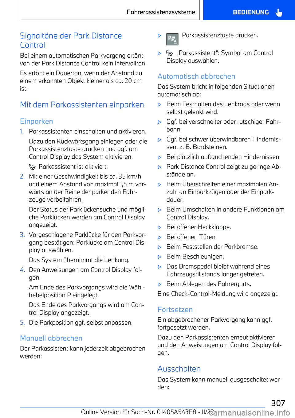 BMW X5 M 2022  Betriebsanleitungen (in German) Signalt