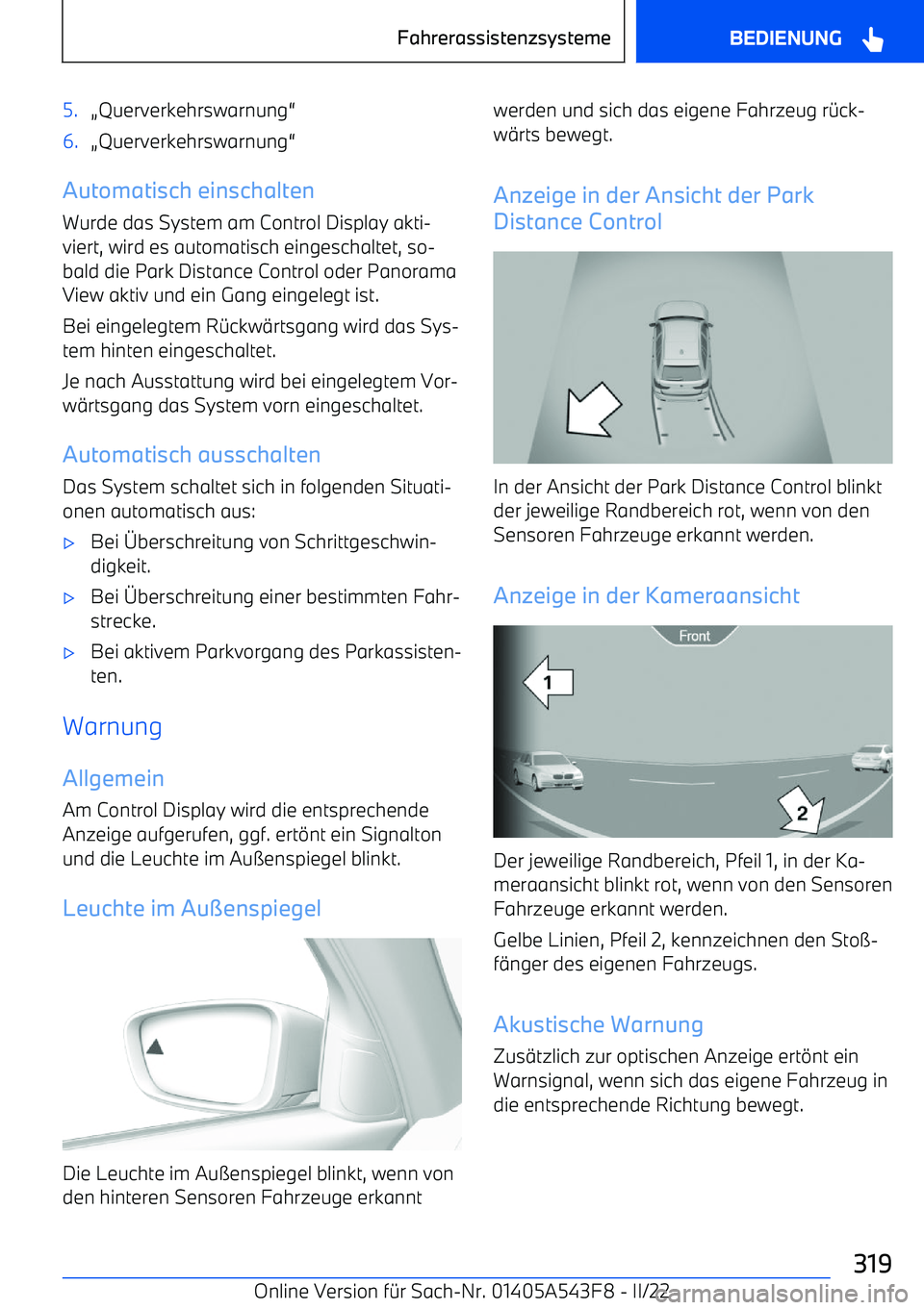 BMW X5 M 2022  Betriebsanleitungen (in German) 5.