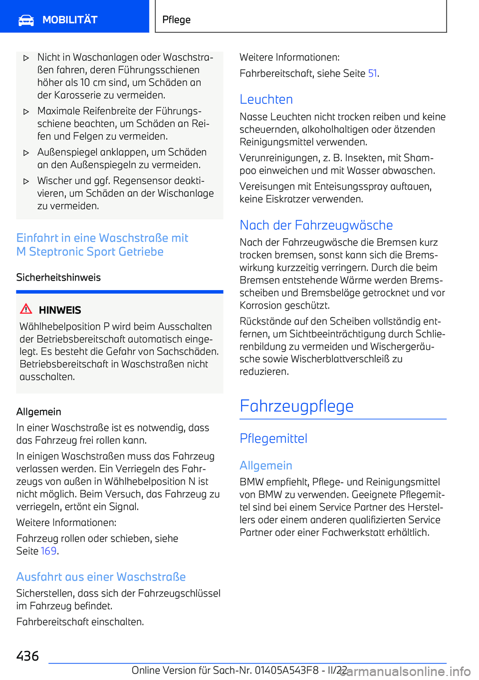 BMW X5 M 2022  Betriebsanleitungen (in German) 