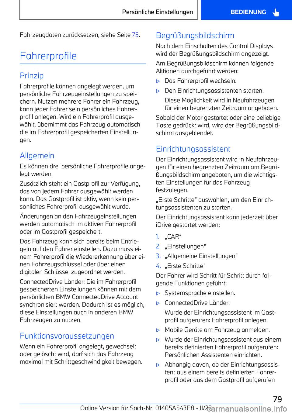 BMW X5 M 2022  Betriebsanleitungen (in German) Fahrzeugdaten zur