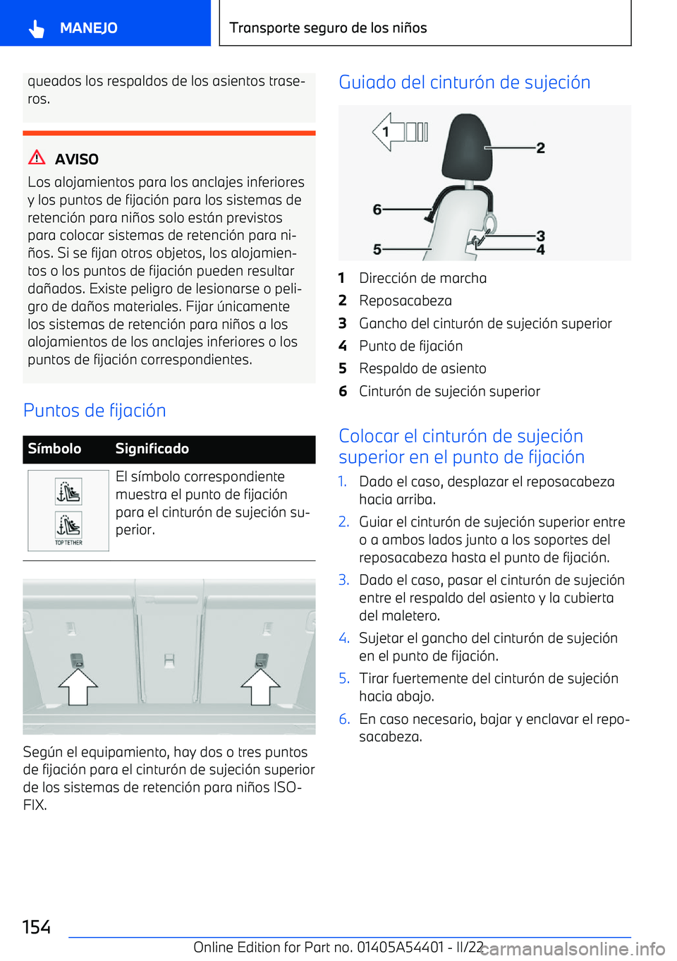 BMW X5 M 2022  Manuales de Empleo (in Spanish) queados los respaldos de los asientos trase