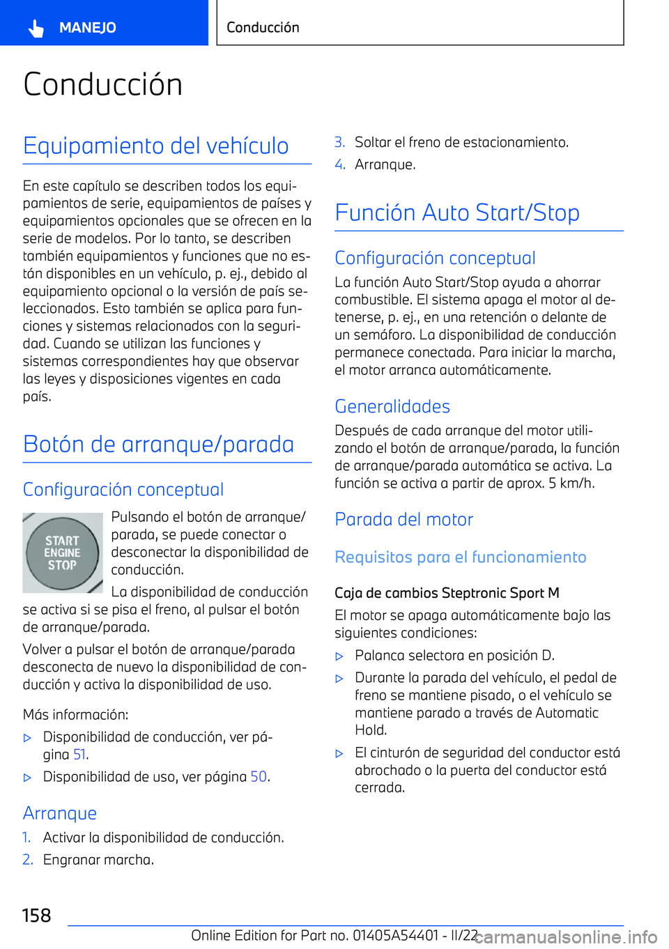 BMW X5 M 2022  Manuales de Empleo (in Spanish) Conducci