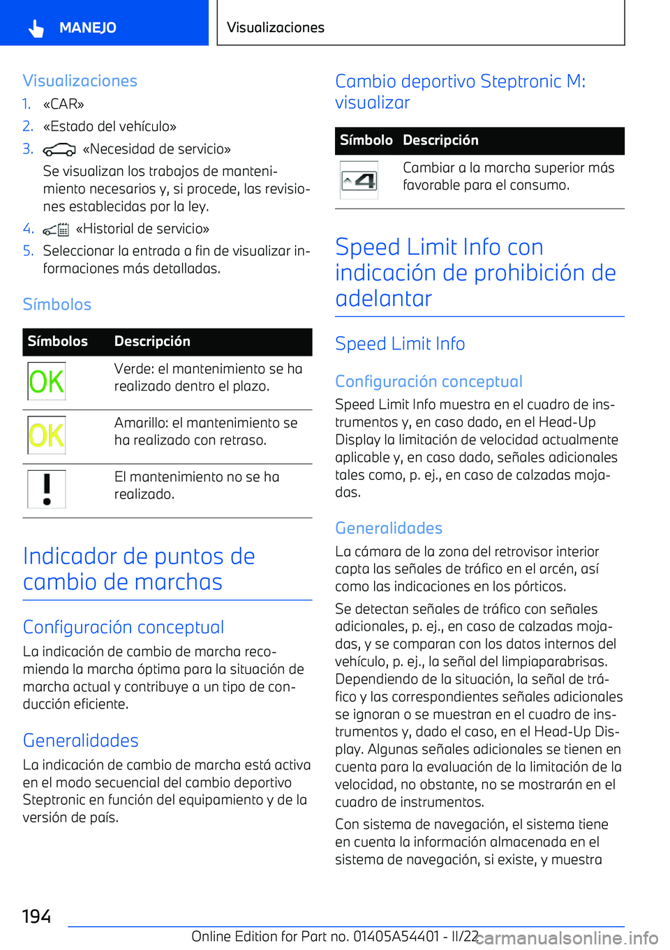 BMW X5 M 2022  Manuales de Empleo (in Spanish) Visualizaciones1.