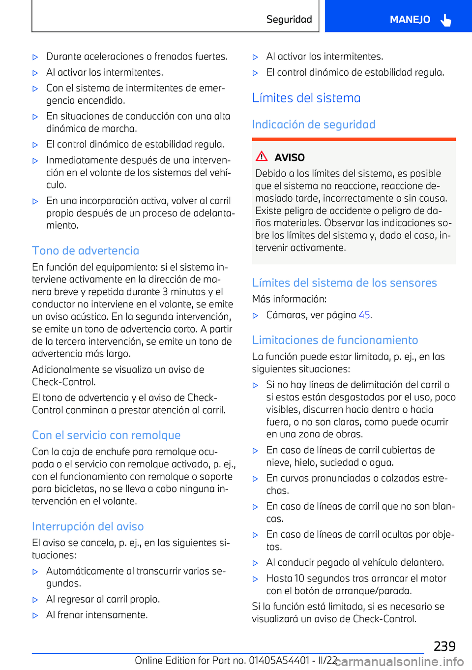 BMW X5 M 2022  Manuales de Empleo (in Spanish) 