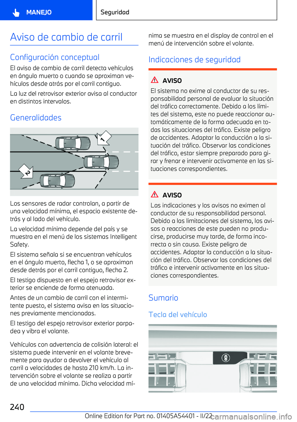 BMW X5 M 2022  Manuales de Empleo (in Spanish) Aviso de cambio de carril
Configuraci