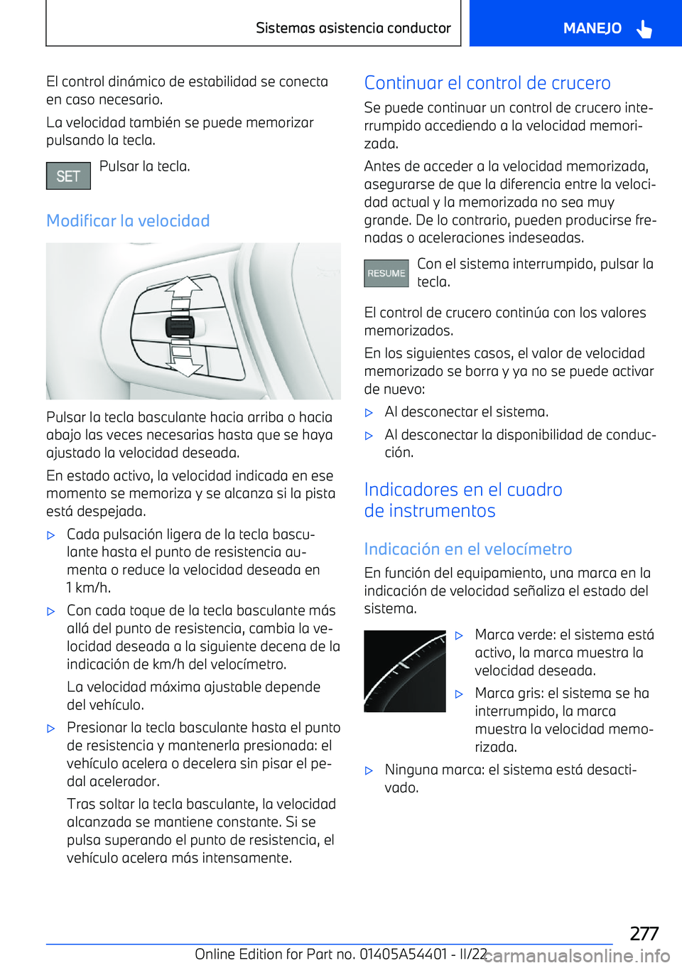 BMW X5 M 2022  Manuales de Empleo (in Spanish) El control din