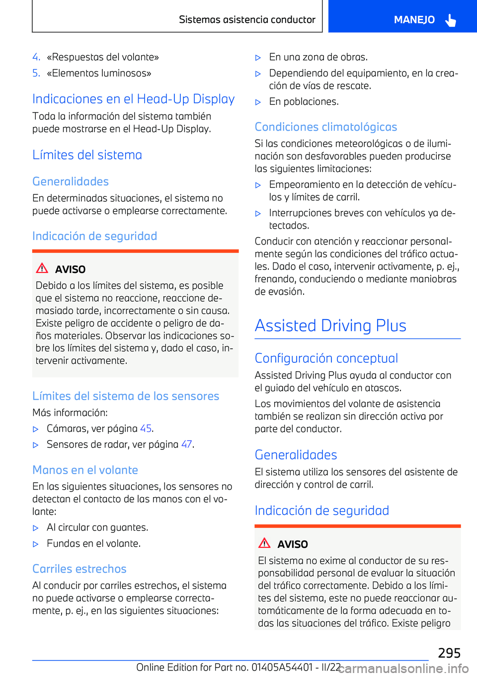 BMW X5 M 2022  Manuales de Empleo (in Spanish) 4.