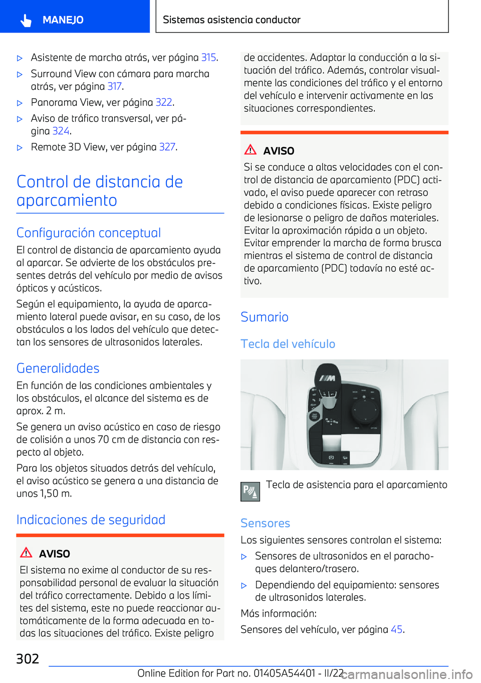 BMW X5 M 2022  Manuales de Empleo (in Spanish) 