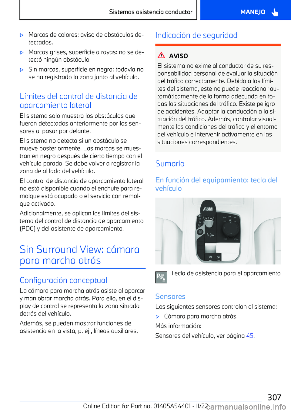 BMW X5 M 2022  Manuales de Empleo (in Spanish) 