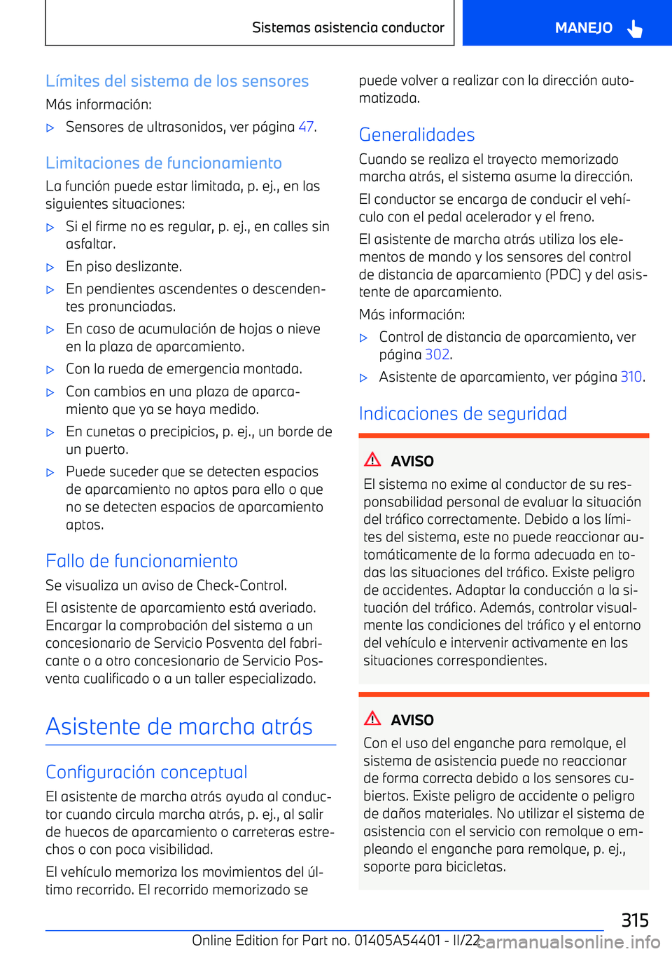 BMW X5 M 2022  Manuales de Empleo (in Spanish) L