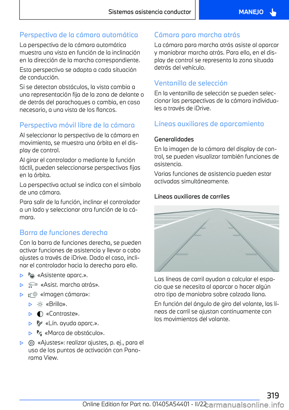 BMW X5 M 2022  Manuales de Empleo (in Spanish) Perspectiva de la c