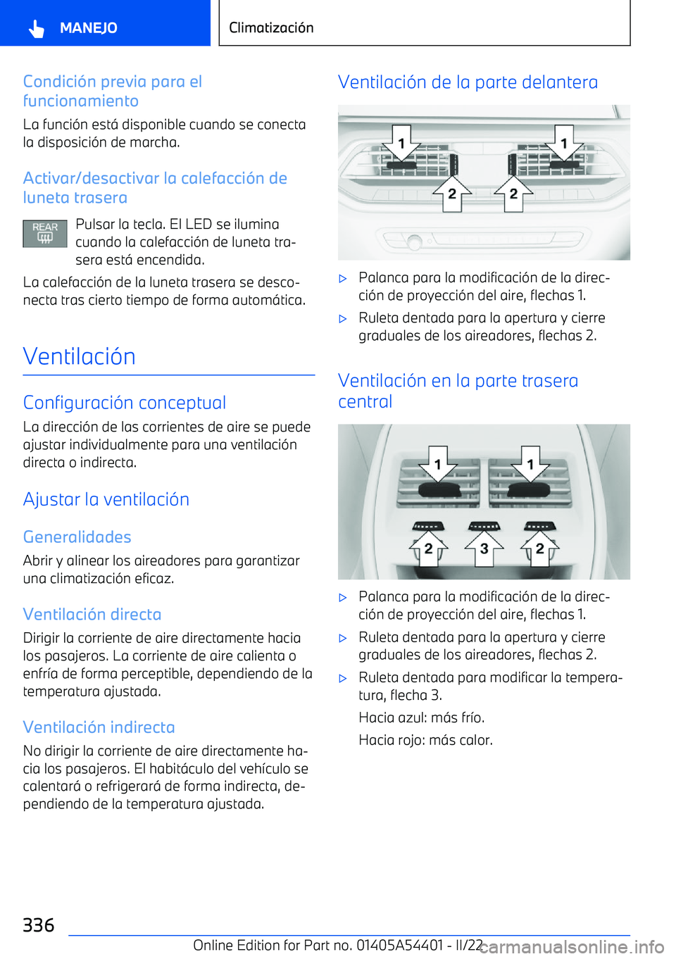 BMW X5 M 2022  Manuales de Empleo (in Spanish) Condici