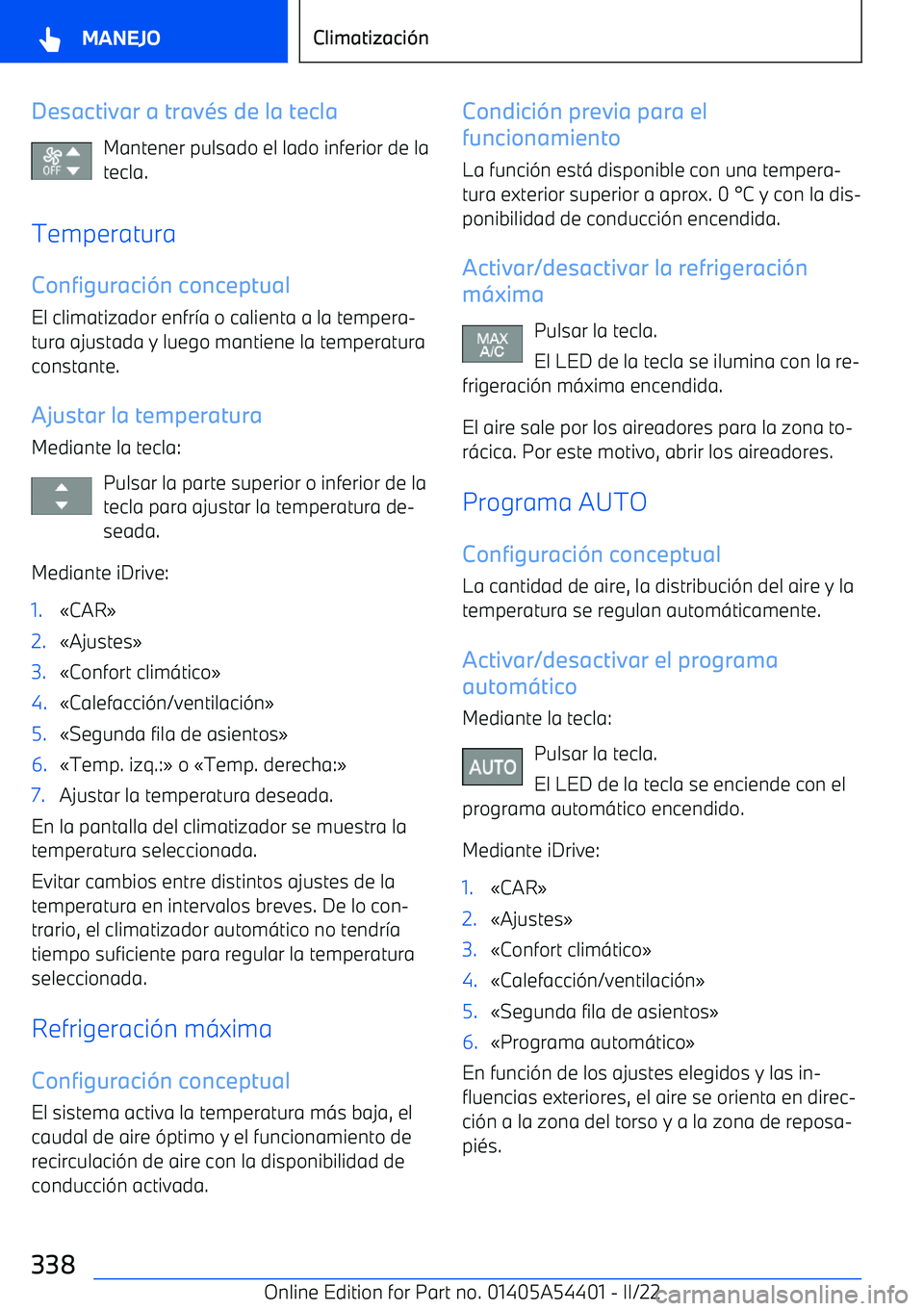 BMW X5 M 2022  Manuales de Empleo (in Spanish) Desactivar a trav