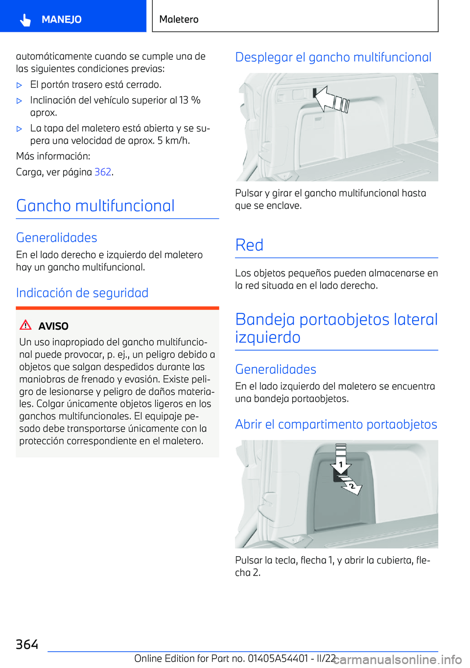 BMW X5 M 2022  Manuales de Empleo (in Spanish) autom