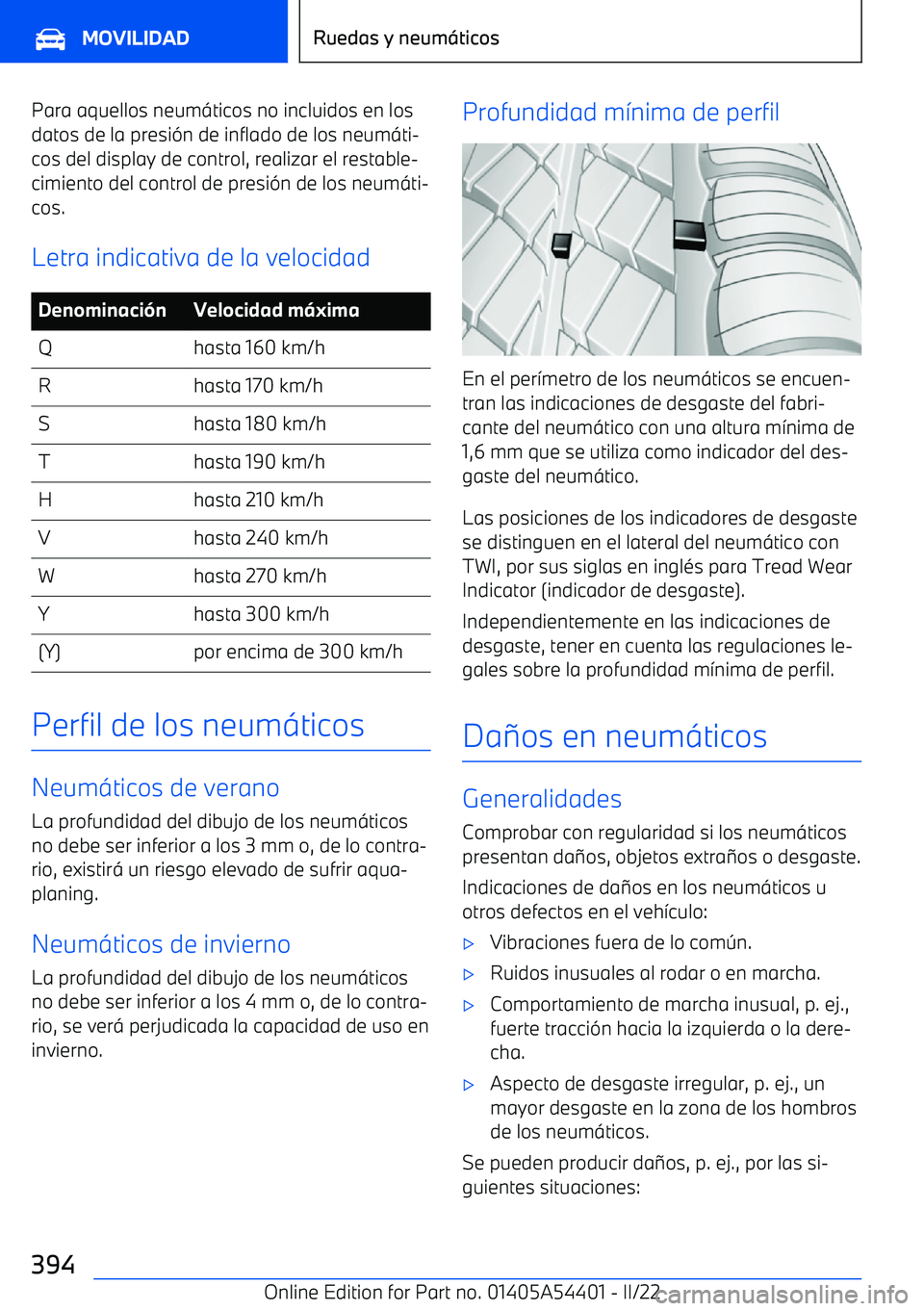 BMW X5 M 2022  Manuales de Empleo (in Spanish) Para aquellos neum