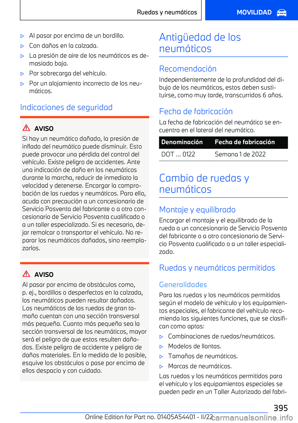 BMW X5 M 2022  Manuales de Empleo (in Spanish) 