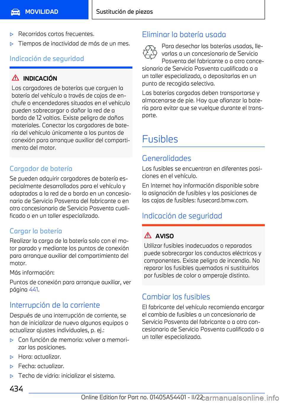 BMW X5 M 2022  Manuales de Empleo (in Spanish) 