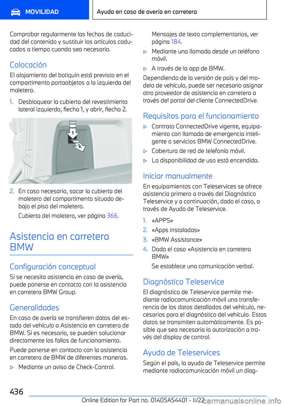 BMW X5 M 2022  Manuales de Empleo (in Spanish) Comprobar regularmente las fechas de caduci