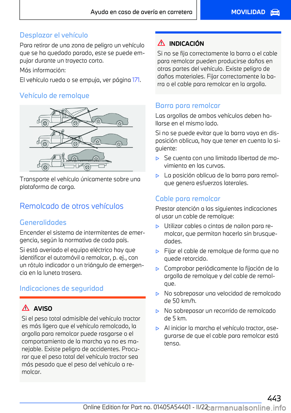 BMW X5 M 2022  Manuales de Empleo (in Spanish) Desplazar el veh
