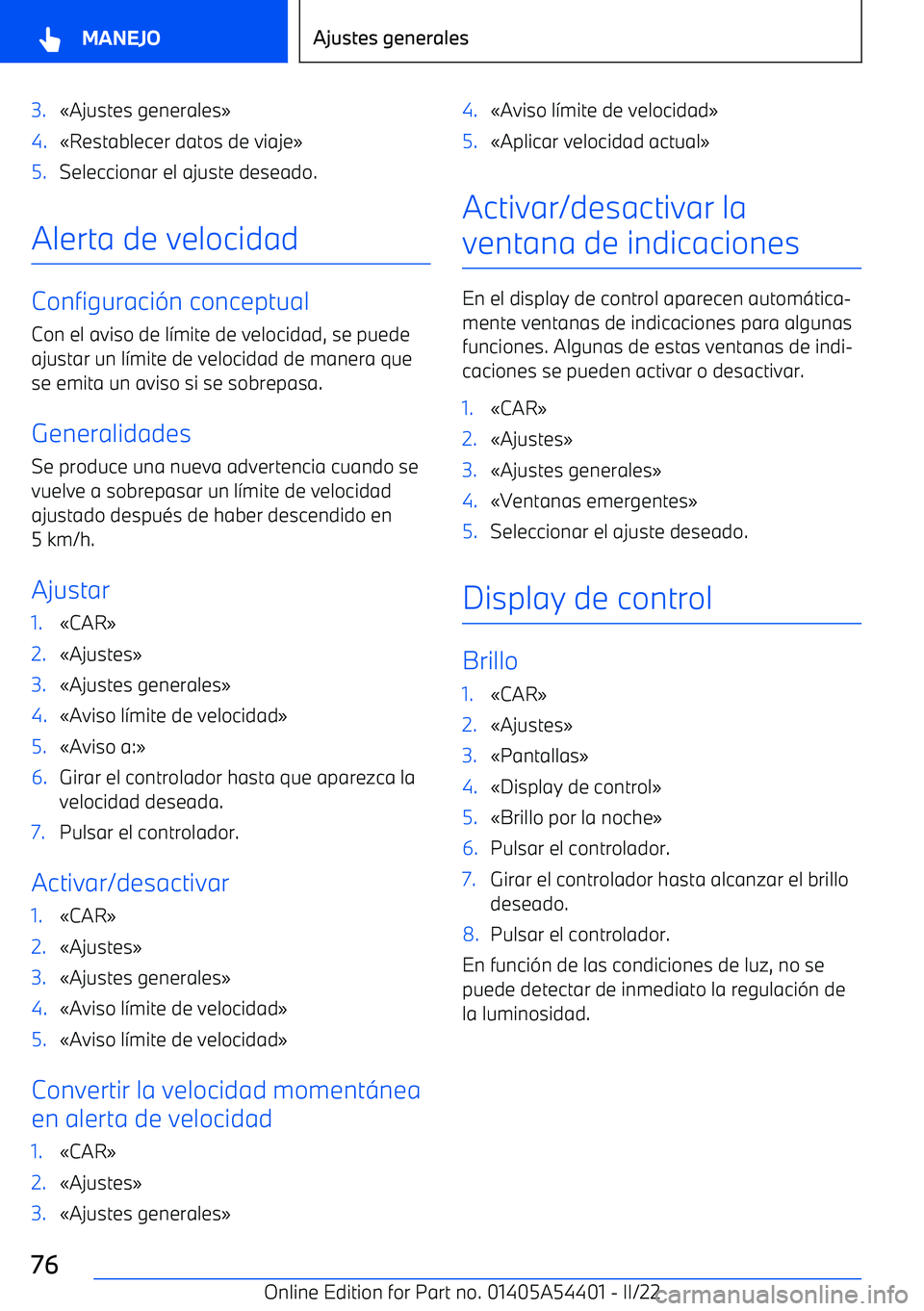 BMW X5 M 2022  Manuales de Empleo (in Spanish) 3.