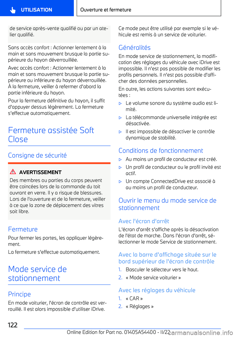 BMW X5 M 2022  Notices Demploi (in French) de service apr